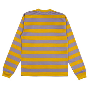 PATTA STRIPED LS FOOTBALL JERSEY CHALK VIOLET