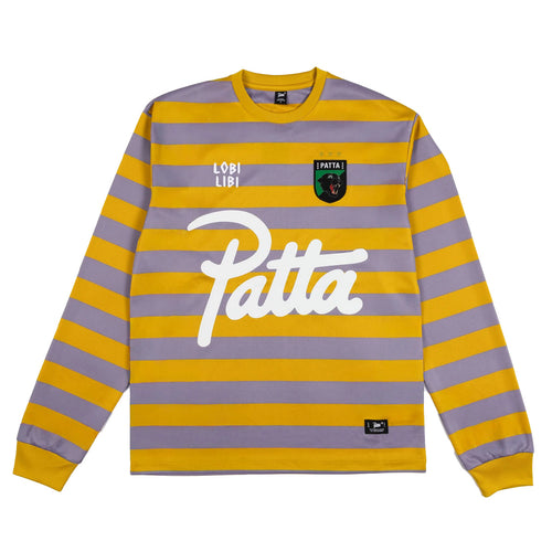 PATTA STRIPED LS FOOTBALL JERSEY CHALK VIOLET