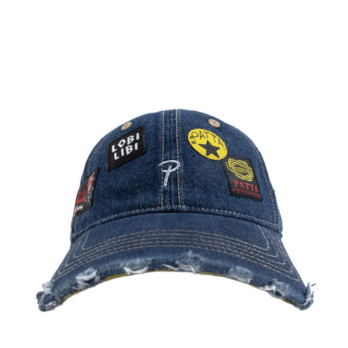 PATTA WHOLE LOTTA LABELS DENIM CAP LIGHT BLUE DENIM