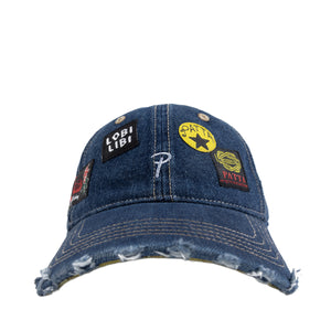 PATTA WHOLE LOTTA LABELS DENIM CAP LIGHT BLUE DENIM