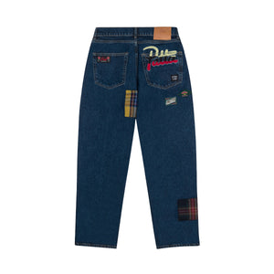 PATTA WHOLE LOTTA LABELS DENIM PANTS LIGHT BLUE