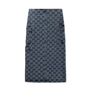 ZORA DENIM CARGO SKIRT BLUE