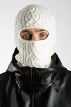 RAIN CABLE KNIT BALACLAVA OFF WHITE