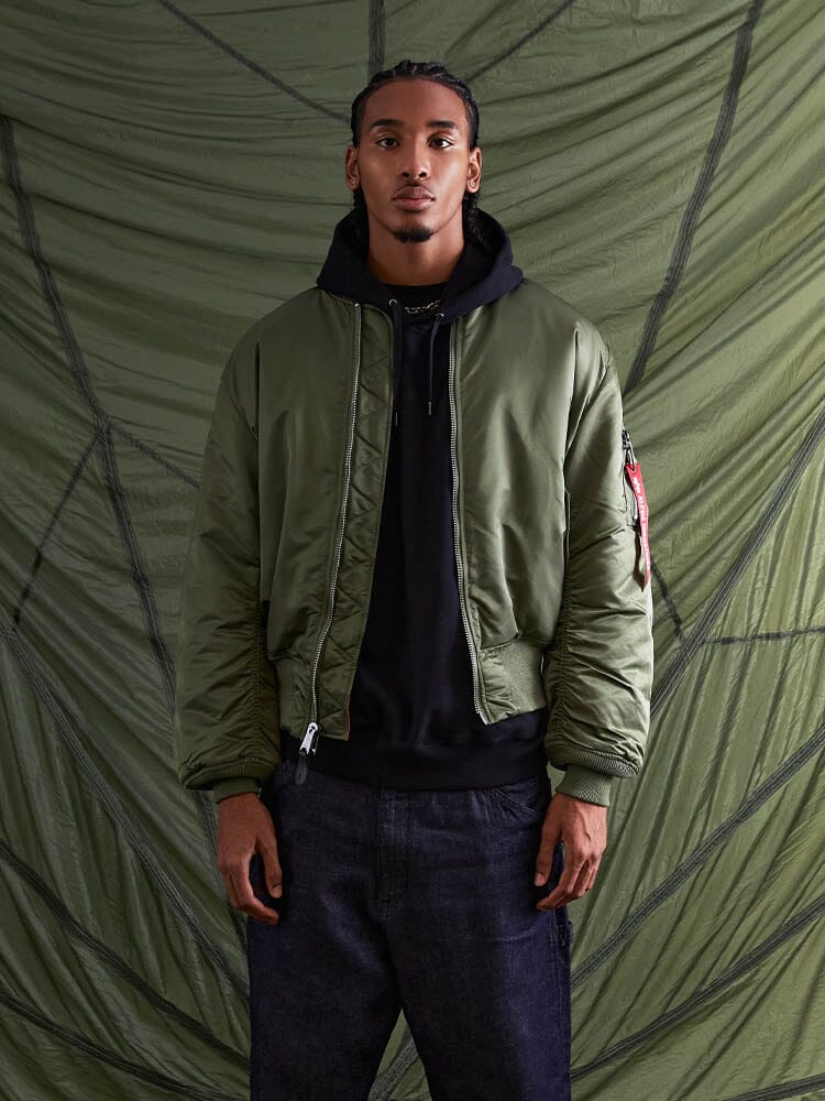 MA-1 BOMBER JACKET SAGE GREEN – Latte Lisbon - Main Image