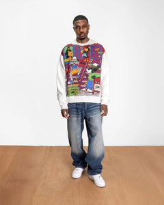 PATTA BLOCK PARTY CRWNECK WHITE