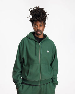 PATTA CLASSIC ZIP UP HOODED SWEATER BISTRO GREEN