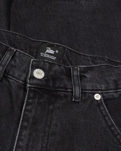 PATTA DOUBLE KNEE DENIM PANTS BLACK