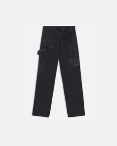 PATTA DOUBLE KNEE DENIM PANTS BLACK