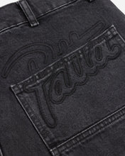 PATTA DOUBLE KNEE DENIM PANTS BLACK