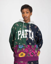 PATTA FLORAL PATCHWORK HOODED SWEATER MULTI