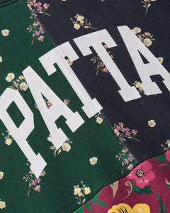 PATTA FLORAL PATCHWORK HOODED SWEATER MULTI