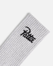 PATTA SCRIPT LOGO SPORTS SOCKS MELANGE GREY