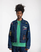 PATTA WHOLE LOTTA LABELS DENIM JACKET LIGHT BLUE