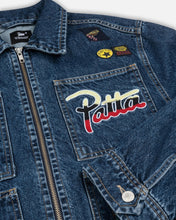 PATTA WHOLE LOTTA LABELS DENIM JACKET LIGHT BLUE