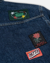PATTA WHOLE LOTTA LABELS DENIM JACKET LIGHT BLUE