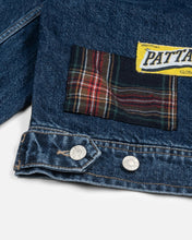 PATTA WHOLE LOTTA LABELS DENIM JACKET LIGHT BLUE