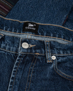 PATTA WHOLE LOTTA LABELS DENIM PANTS LIGHT BLUE