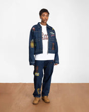 PATTA WHOLE LOTTA LABELS DENIM PANTS LIGHT BLUE