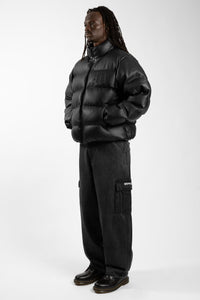 KINGDOM CURVE PUFFER JACKET BLACK